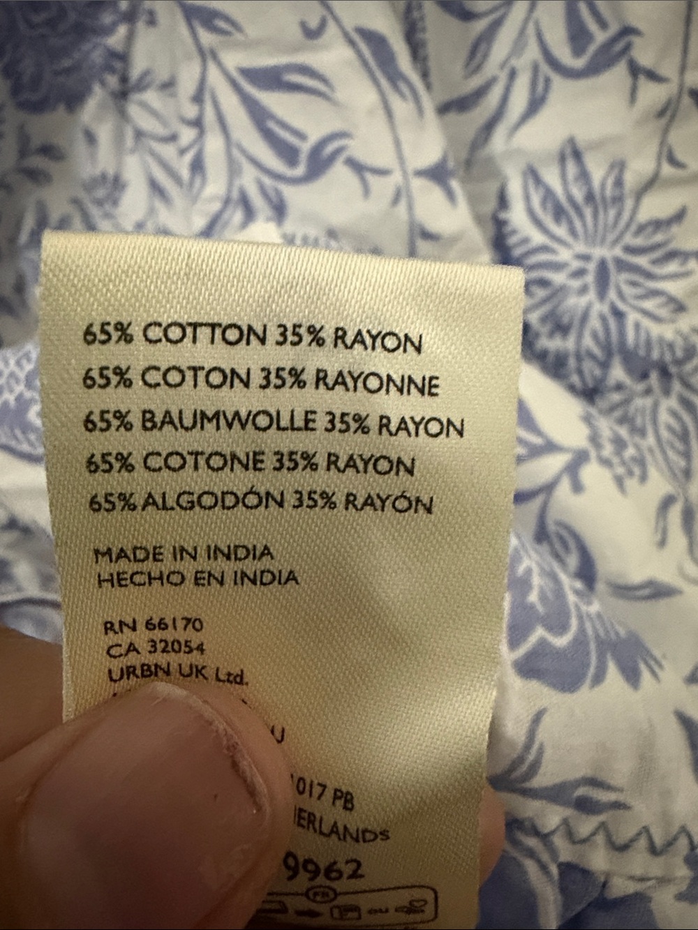 Free People Blue and White Floral Midi Skirt - Picture 5 of 5